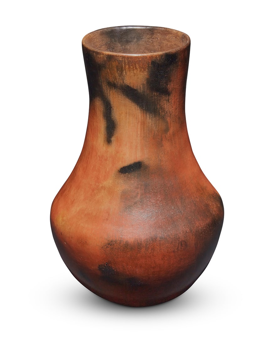 Two Navajo redware pottery jars - 6