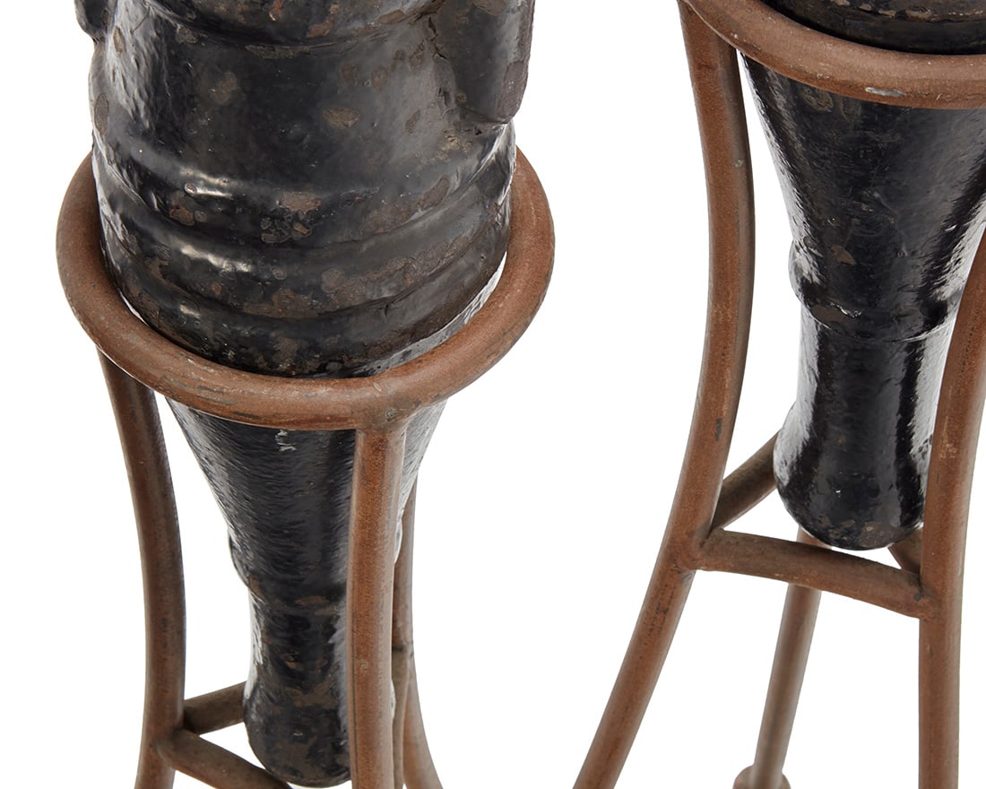 Three enameled metal vessels - 4