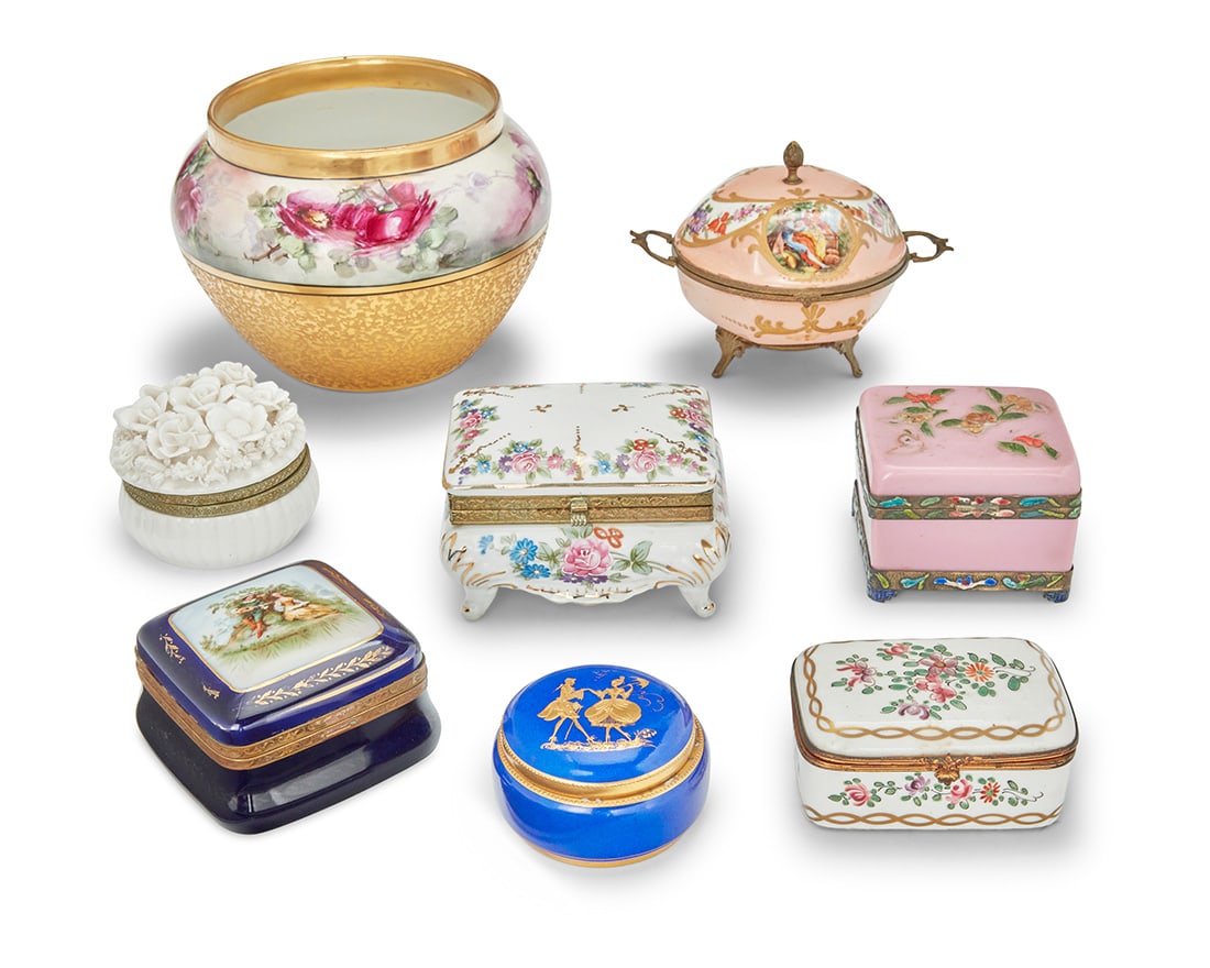 A group of European porcelain boxes (1 of 4)