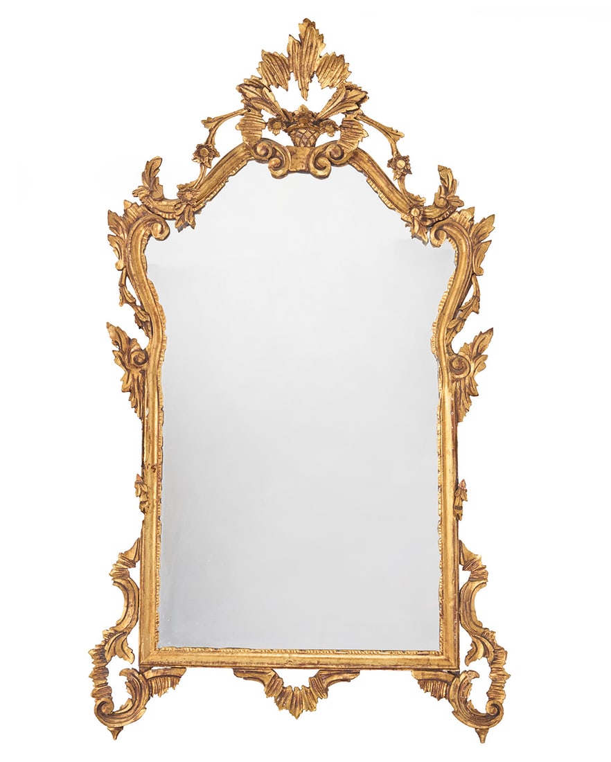 A Rococo style giltwood mirror (1 of 4)