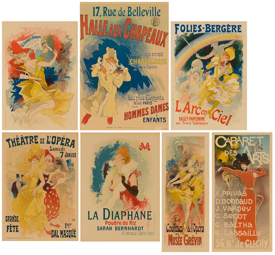 A group of seven late 19th century French posters (1 of 20)