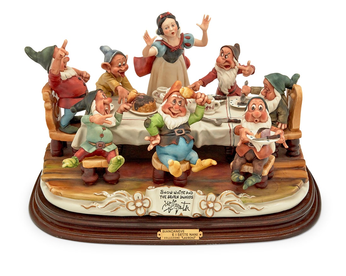 A Laurenz Disney Collection porcelain "Having Dinner, Snow White & The Seven Dwarfs" (1 of 6)