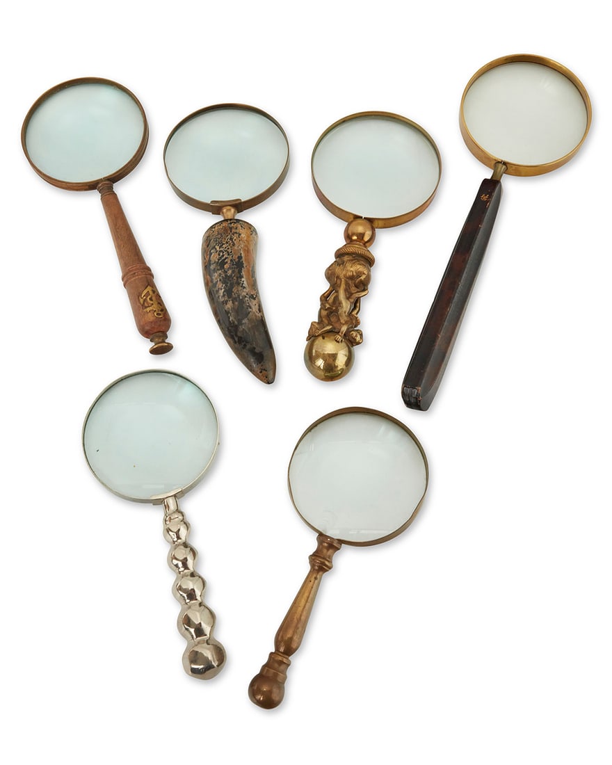 A group of six magnifying glasses (1 of 4)