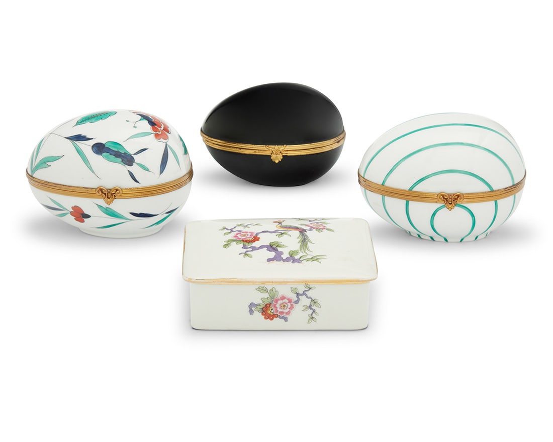 Four Limoges porcelain boxes (1 of 3)