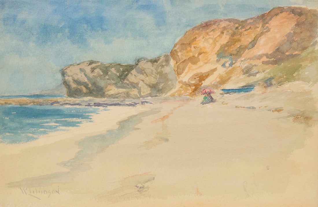 William Lees Judson (1842-1928), Surf and sand: William Lees Judson (1842-1928) Surf and sand Watercolor on paper Signed lower left: W.L. Judson Sight: 12" H x 18.5" W Provenance: The artist By family descent