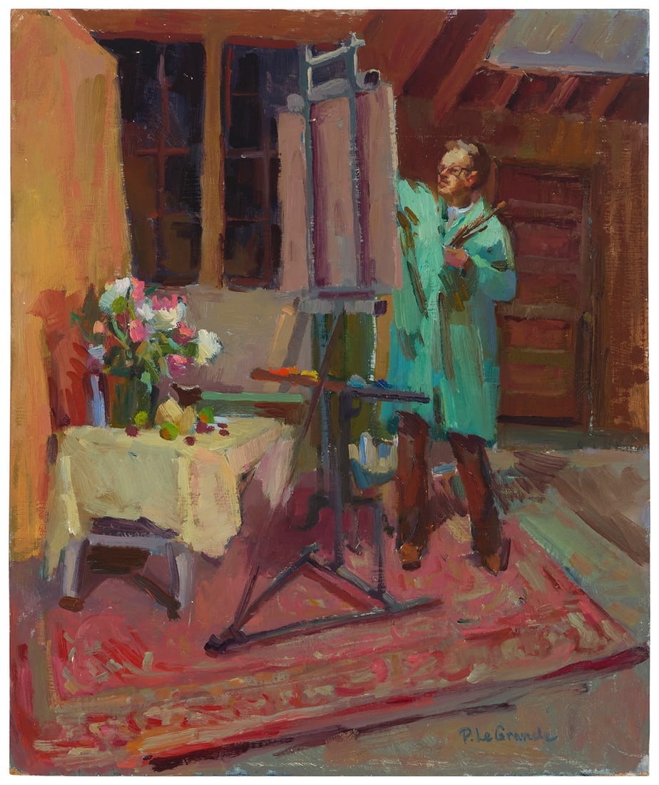 Patricia LeGrande (1941-2024), Sergei Bongart in his studio (1 of 4)