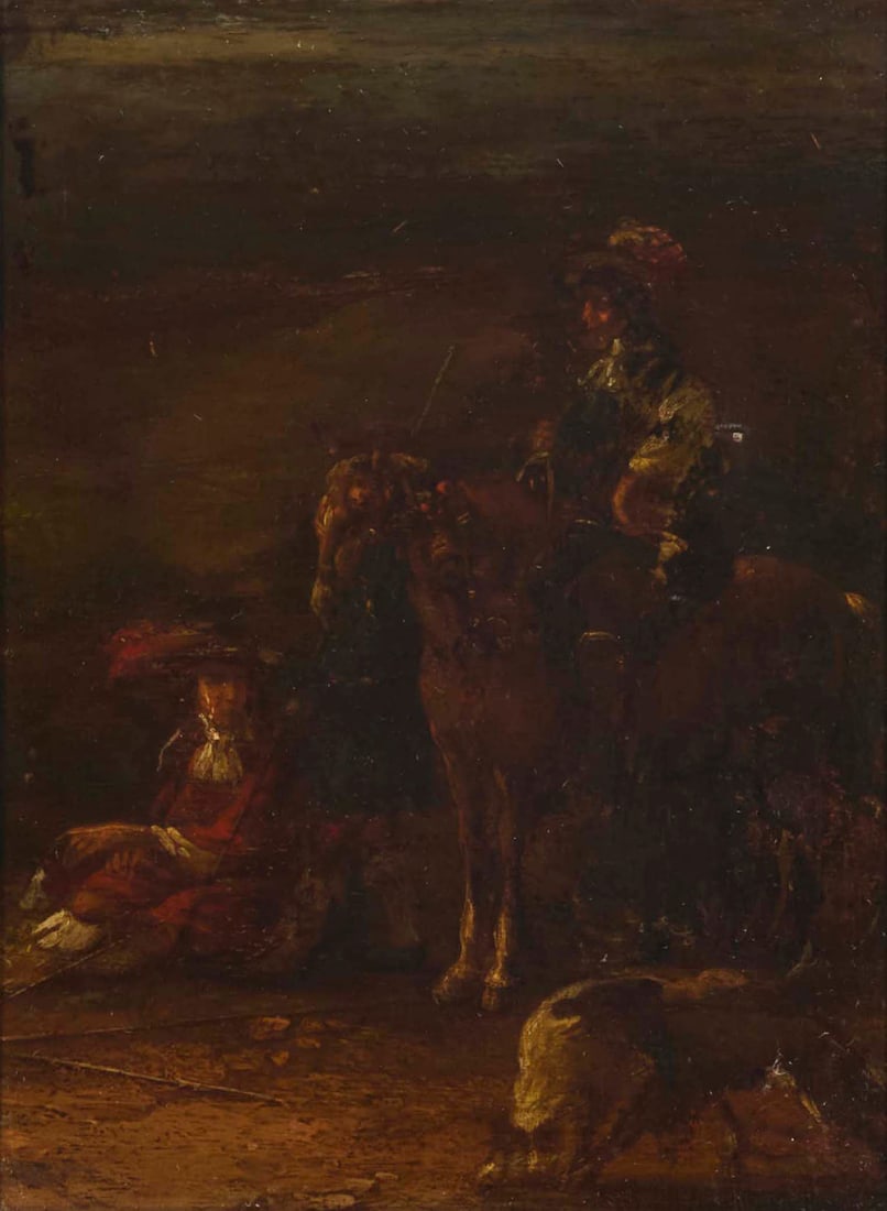 In the Style of Philips Wouwerman (1619-1668), Dutch travelers, circa 17th Century (1 of 4)