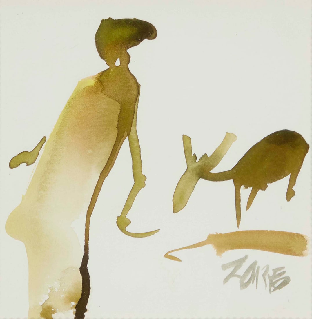 Milford Zornes (1908-2008), "Sketch": Milford Zornes(1908-2008)"Sketch"Watercolor wash on paperSigned lower right: Zornes; titled and signed again on the frame's backing paperSight: 6.25" H x 6.25" W