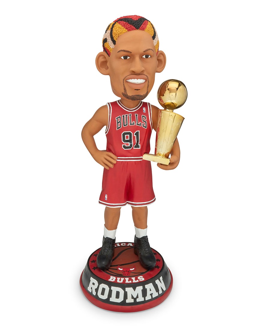 A large Dennis Rodman Legends of "The Court" bobblehead (1 of 7)