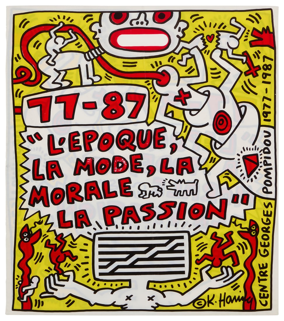After Keith Haring (1958-1990), Pompidou Exhibition shopping bag (1 of 5)