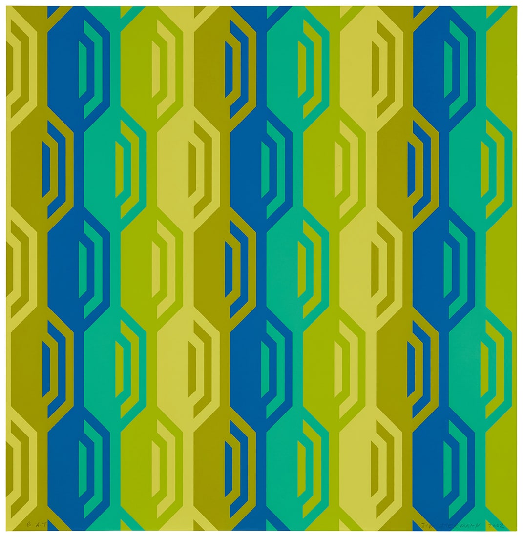 Jim Isermann (b. 1955), Untitled, 2002: Jim Isermann (b. 1955) Untitled, 2002 Screenprint in colors on sturdy paper A bon à tirer impression, aside from the edition of 50 Signed, dated, and inscribed in pencil along the lower edge: Jim