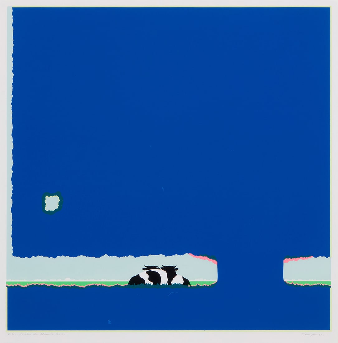 Han Jansen (1931-1994), "Onder de Blauwe Boom" (Under the Blue Tree): Han Jansen (1931-1994) "Onder de Blauwe Boom" (Under the Blue Tree) Screenprint in colors on paper An artist's proof aside from the edition of unknown size and date Signed, titled, and inscribed