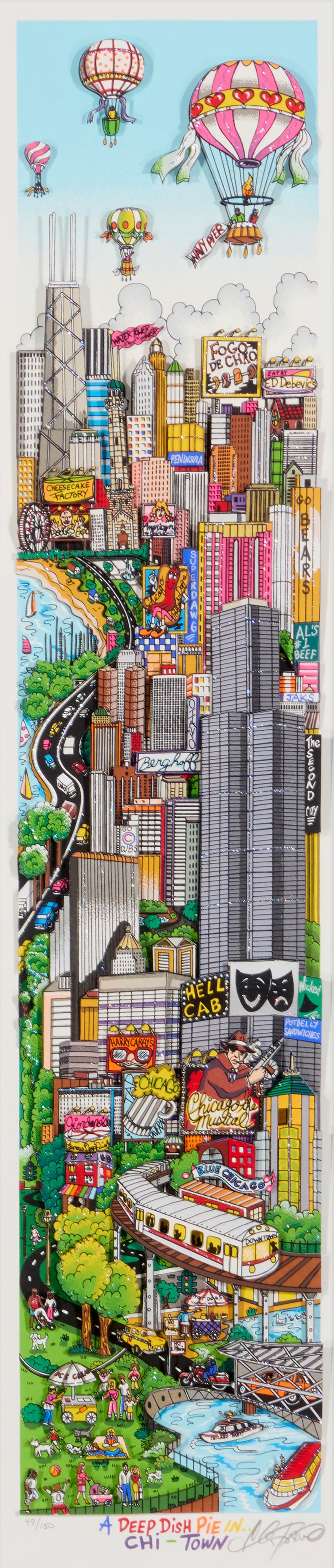 Charles Fazzino (b. 1955), “A Deep Dish Pie…in Chi-Town,?? 2011 (1 of 6)