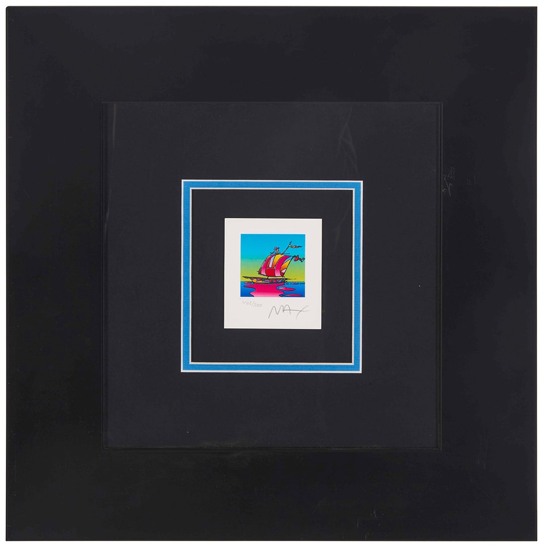 Peter Max (b. 1937), "Cosmic Sailboat" - 3