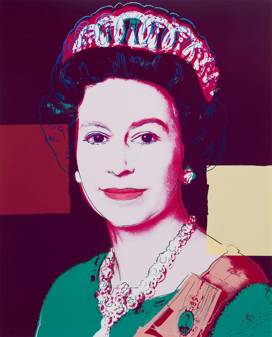 After Andy Warhol (1928-1987), "Queen Elizabeth II of the United Kingdom" from "Reigning Queens,": After Andy Warhol(1928-1987)"Queen Elizabeth II of the United Kingdom" from "Reigning Queens," 1985Screenprint in colors on paperFrom the edition of unknown size and dateAppears unsigned; Sunday B. Mo