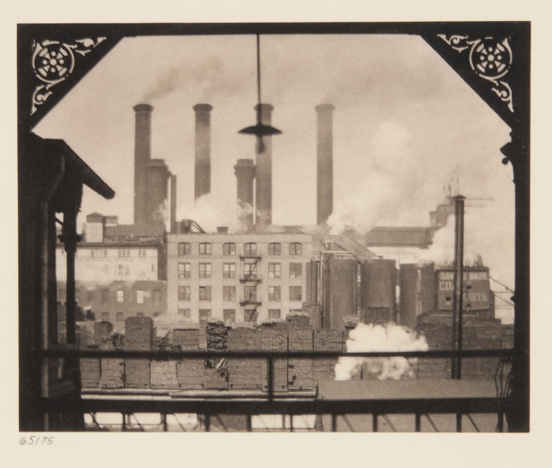 Karl Struss (1886-1981), "Consolidated Edison from the Second Avenue Elevated, New York," circa (1 of 8)