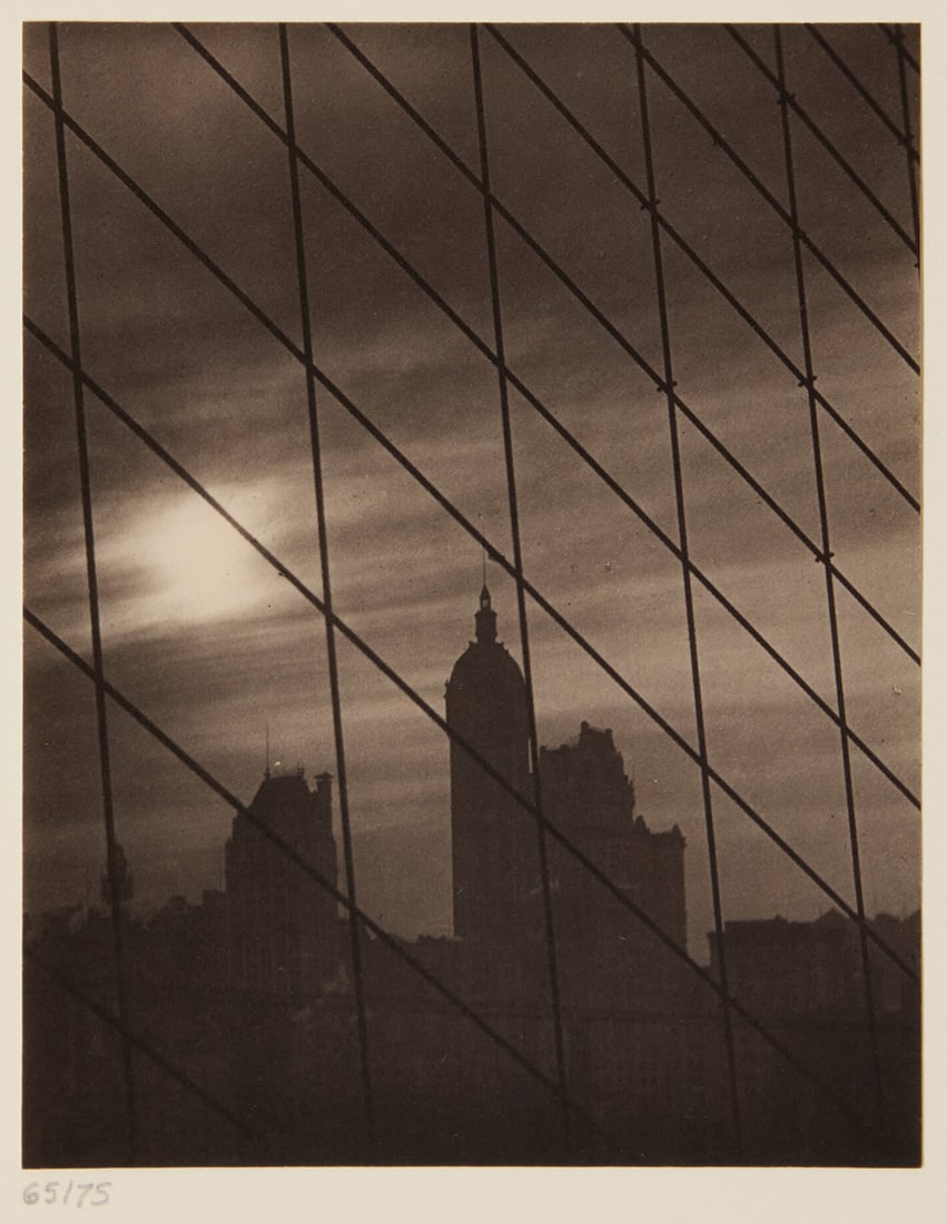 Karl Struss (1886-1981), "Cables-New York Skyline through Brooklyn Bridge," 1912, from "Karl Struss: (1 of 7)