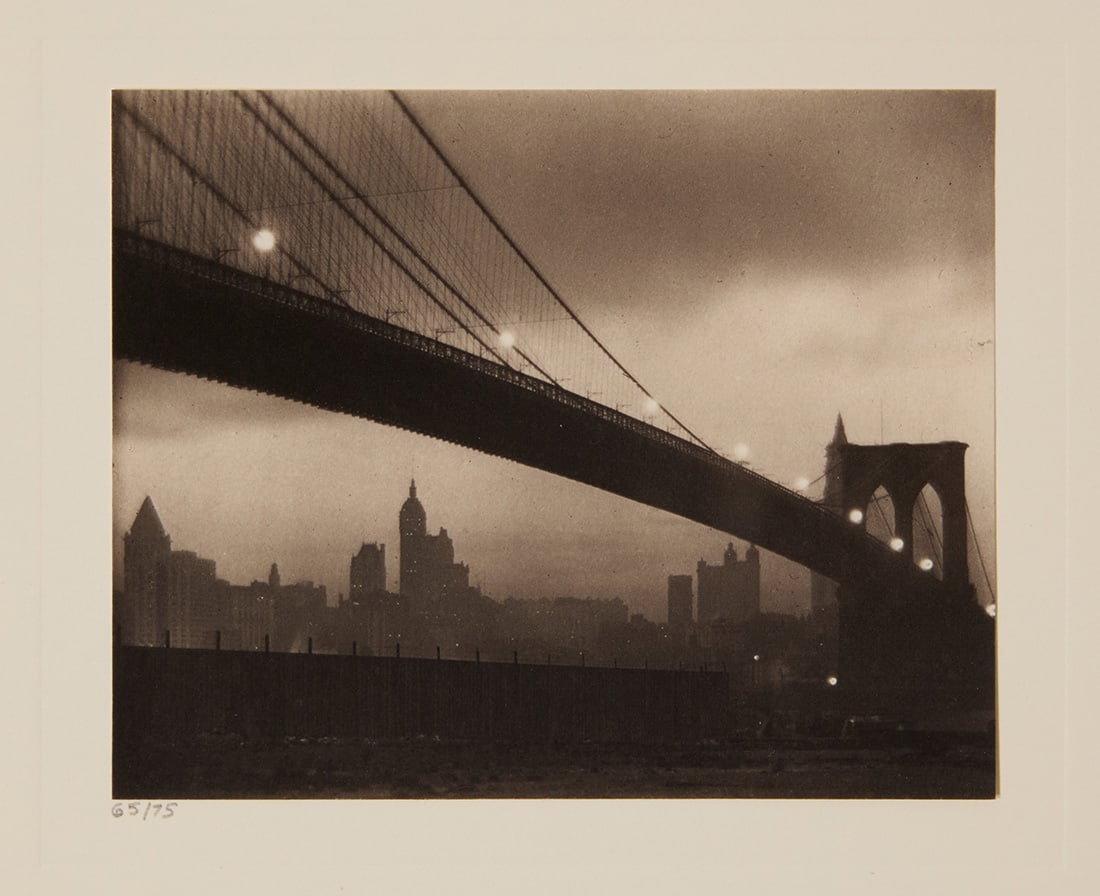 Karl Struss (1886-1981), "Brooklyn Bridge, Nocturne," circa 1913, from "Karl Struss: A Portfolio," (1 of 6)