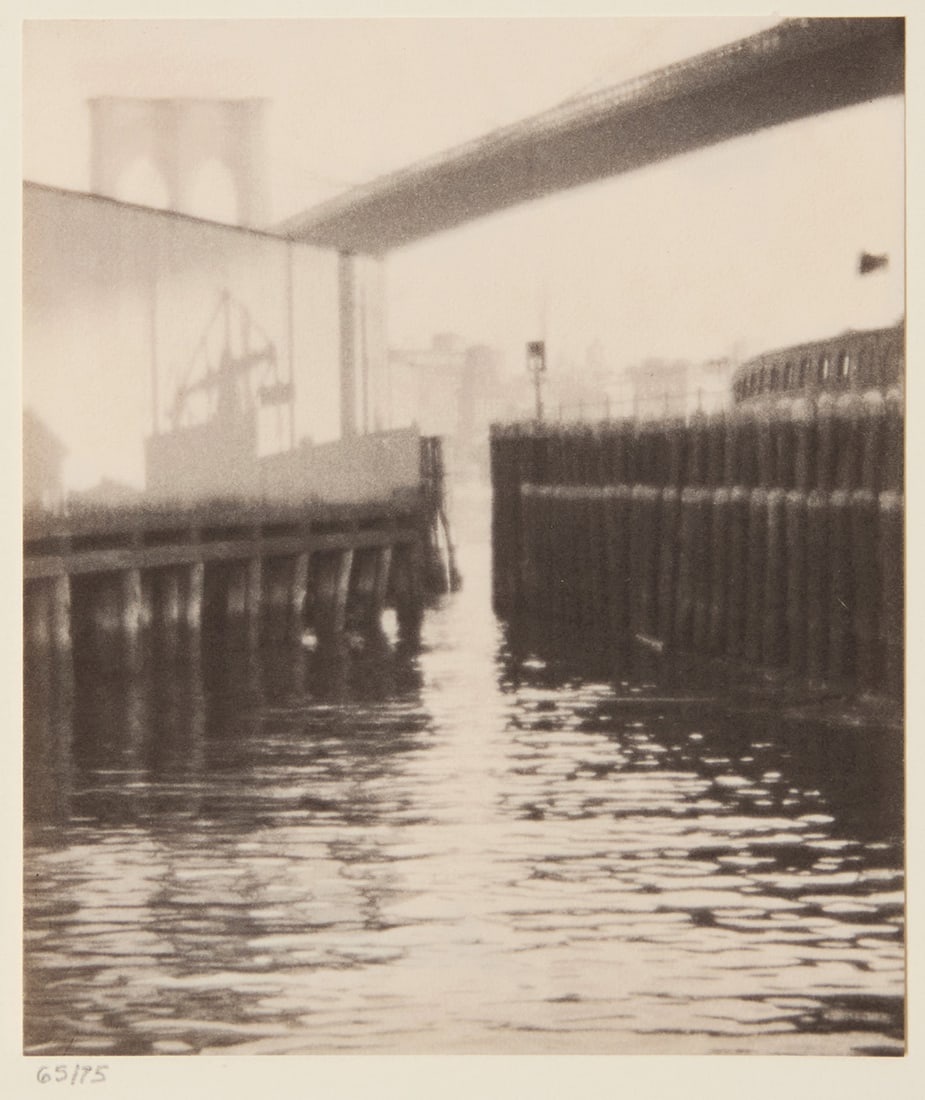 Karl Struss (1886-1981), "'The Ghost Ship' - Waterfront, East Side, New York," 1912, from "Karl: Karl Struss (1886-1981) "'The Ghost Ship' - Waterfront, East Side, New York," 1912, from "Karl Struss: A Portfolio," 1909-29 Platinum print on paper hinged to an embossed board mount, as issued