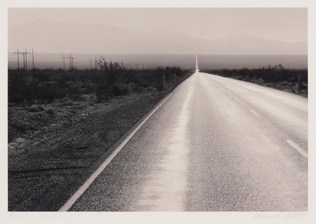 Mark Citret (b. 1949), "Road to Las Vegas," 1997: Mark Citret(b. 1949)"Road to Las Vegas," 1997Gelatin silver print on paperEdition: 3/45 (there are also 5 artist proofs)Signed and numbered in pencil in the lower margin: Mark Citret; titled and dated