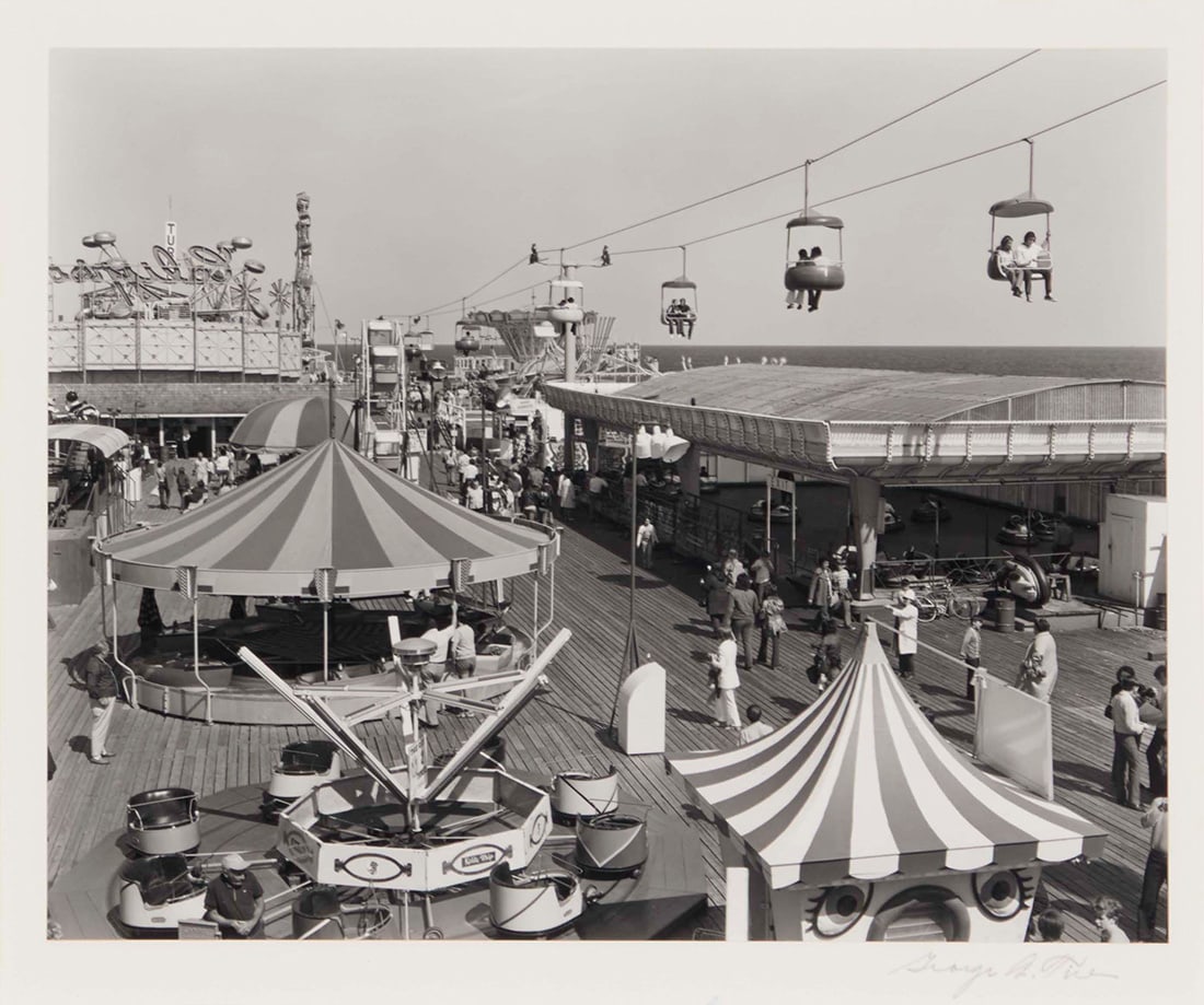 George A. Tice (1938-2025), "Amusement Pier, Seaside Heights, New Jersey" 1972 (1 of 6)