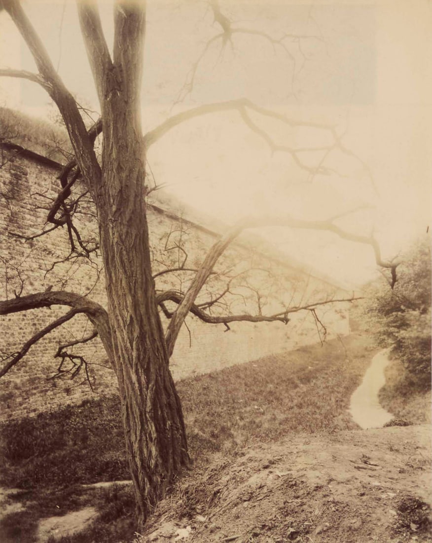 EugËne Atget (1857-1927), "Porte Dauphine, Fortifications, (16e)," circa 1913: EugËne Atget(1857-1927)"Porte Dauphine, Fortifications, (16e)," circa 1913Albumen print on paperFrom the edition of unknown sizeAppears unsigned; titled and dated in pencil versoSight: 8.25" H x 6.5"