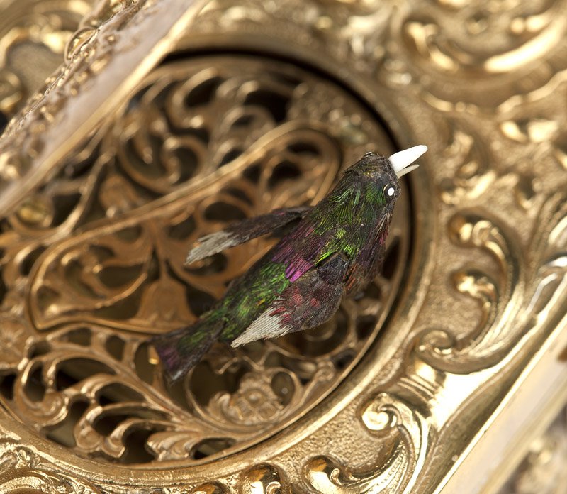 A Continental silver automaton singing bird box - 6