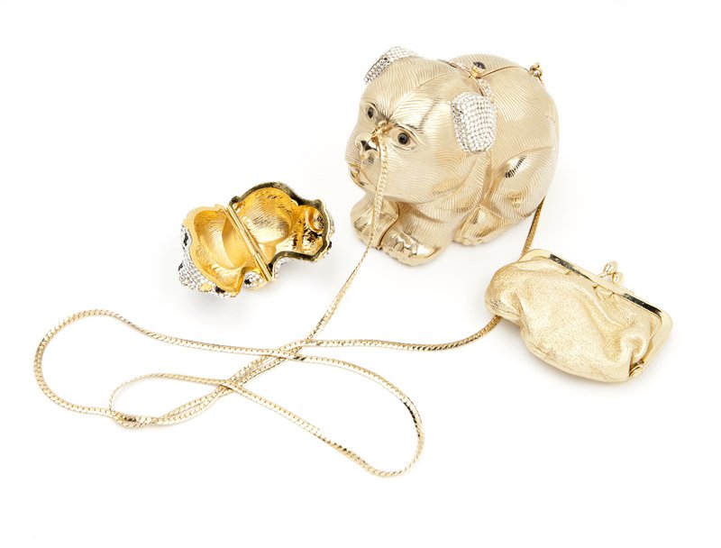 A crystal dog minaudiere & pillbox, Judith Leiber - 2