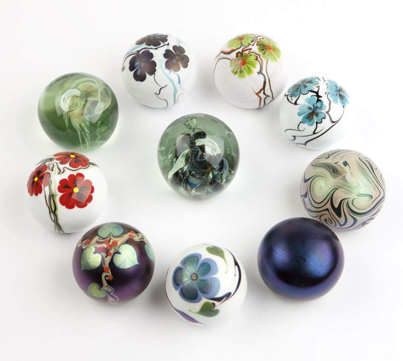 A collection of paperweights, Stuart Abelman