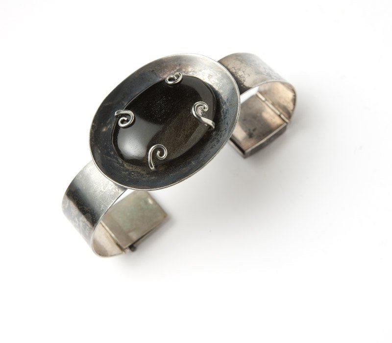A Mexican sterling silver and stone bracelet