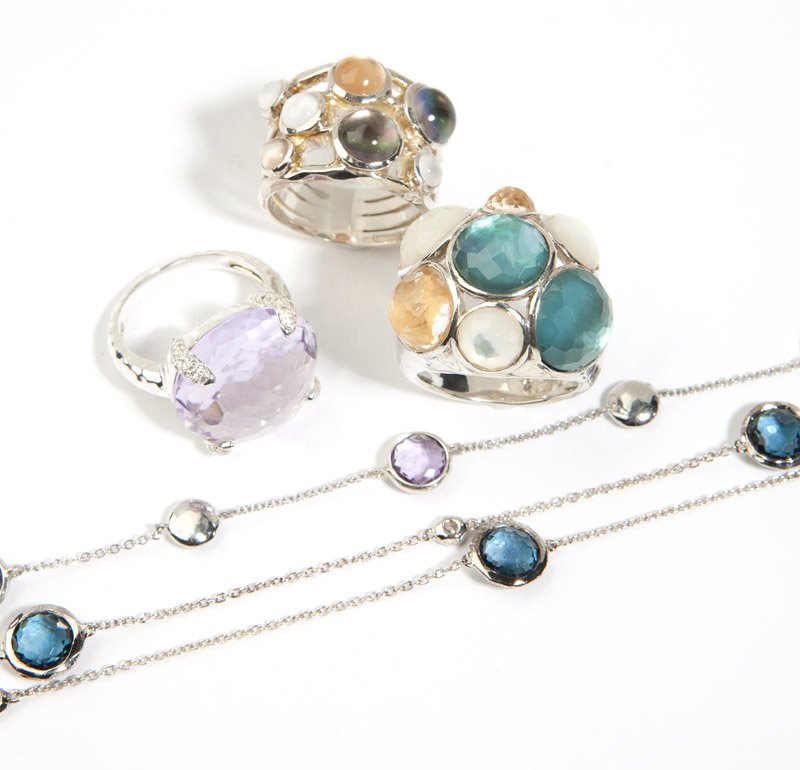 A group of gem & silver jewelry, mostly Ippolita