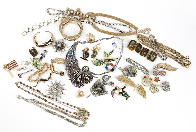 A group lot of costume jewelry