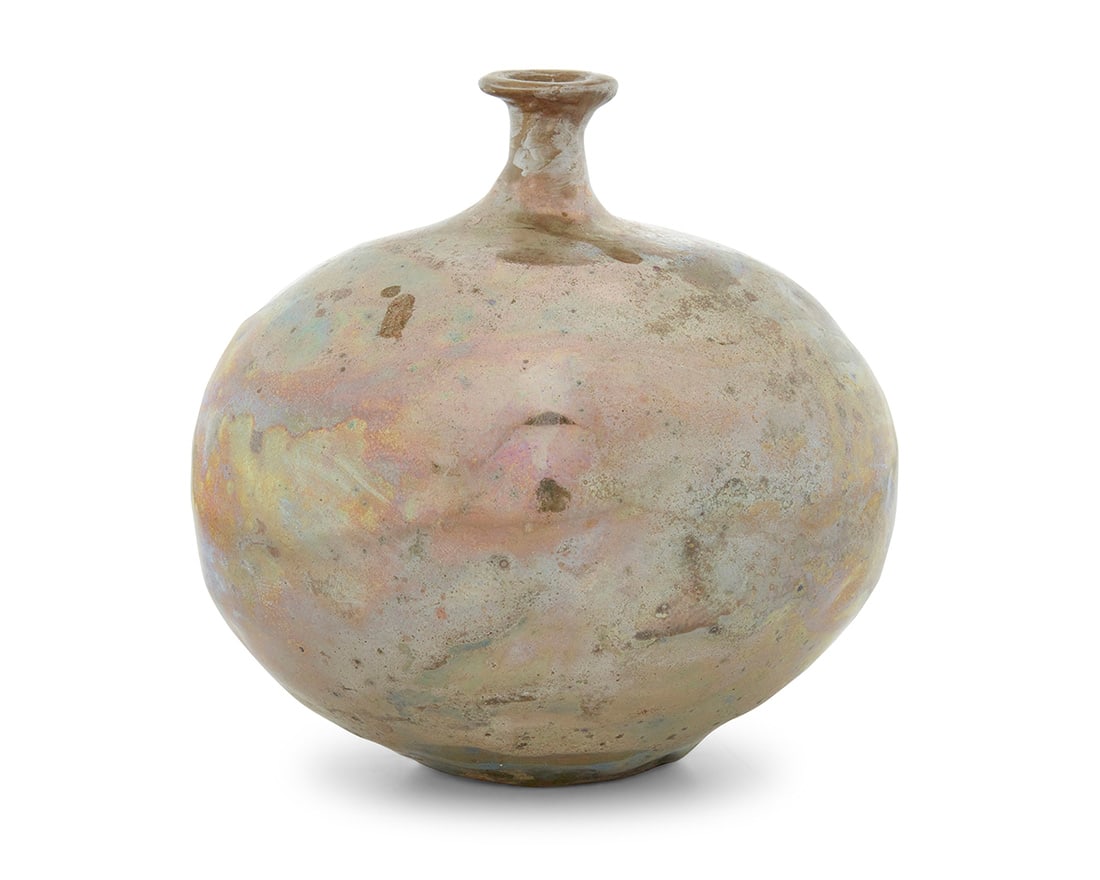 Beatrice Wood (1893-1998), A metallic glazed earthenware weed pot, mid-20th century (1 of 4)