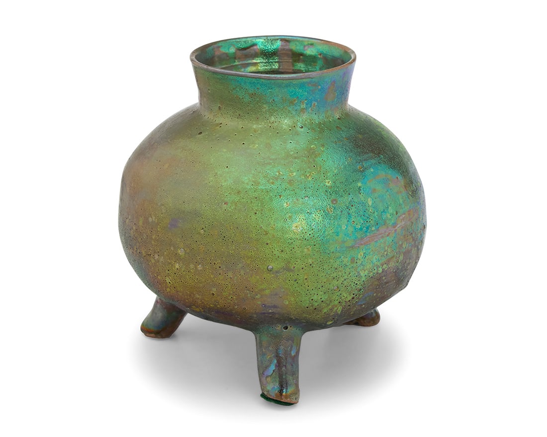 Beatrice Wood (1893-1998), A lustre glazed earthenware footed vase, mid-20th century (1 of 8)