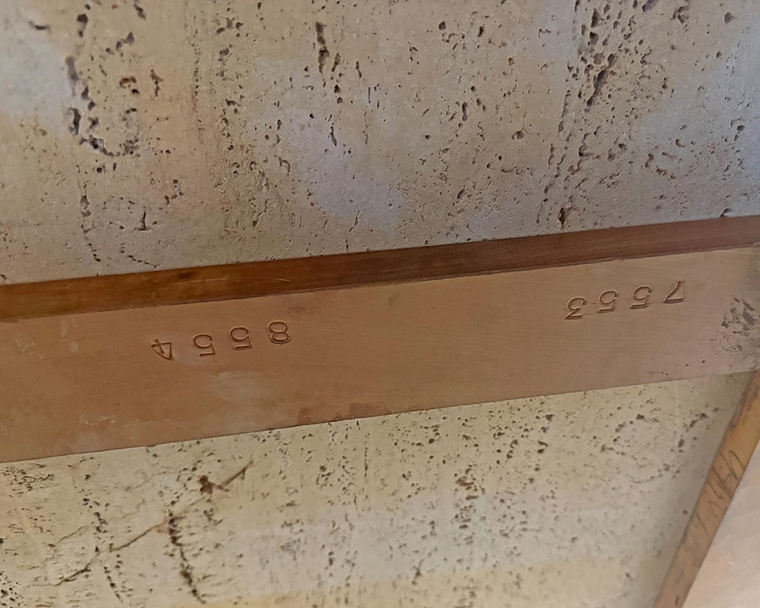 A Widddicomb travertine coffee table - 7