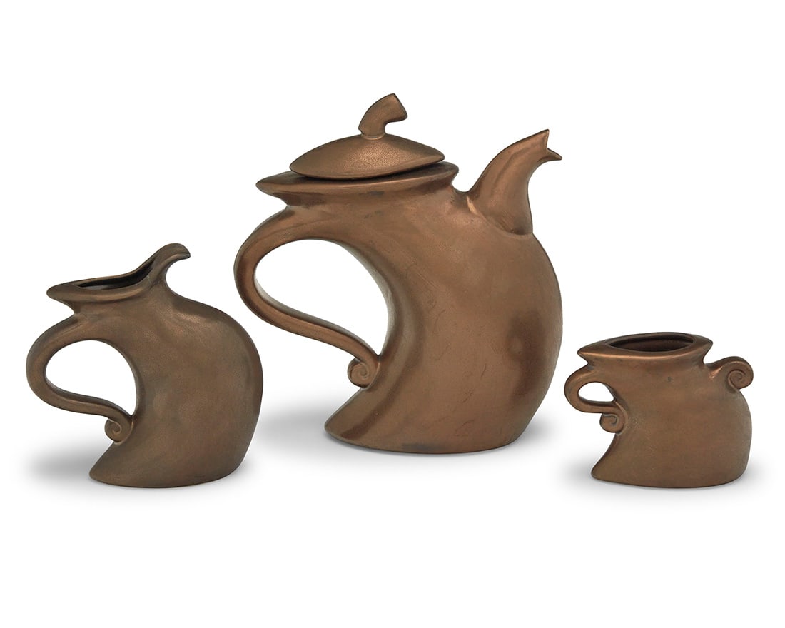 A Michael Lambert ceramic 'Dancing' tea service
