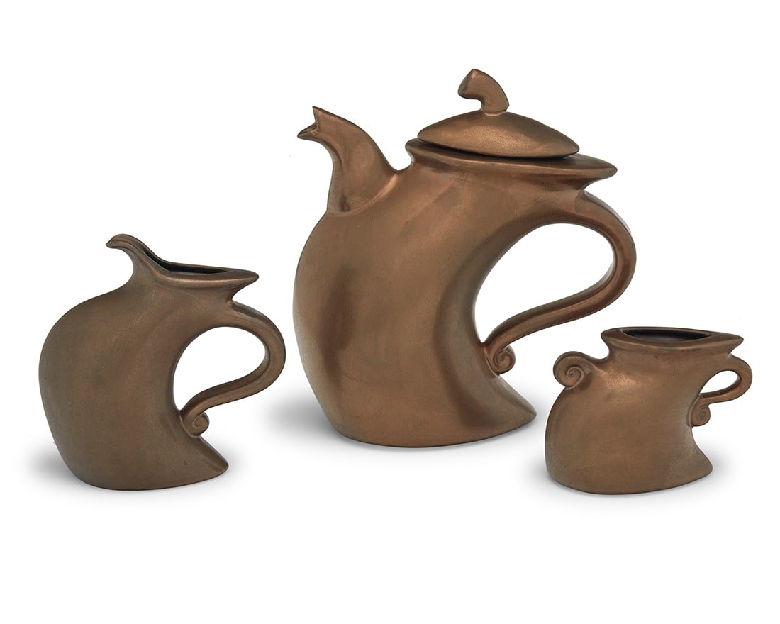 A Michael Lambert ceramic 'Dancing' tea service - 2