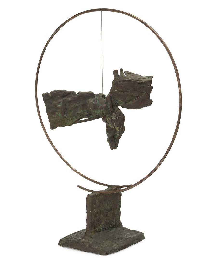 Gene Bruno (20th Century), Free Form Abstract, 1967: Gene Bruno(20th Century)Free Form Abstract, 1967Patinated bronzeSigned and dated in the casting: BrunoOverall: 27.75" H x 22" W x 8.5" D Provenance:Sold: Michaan's Auctions, Alameda, CA, "