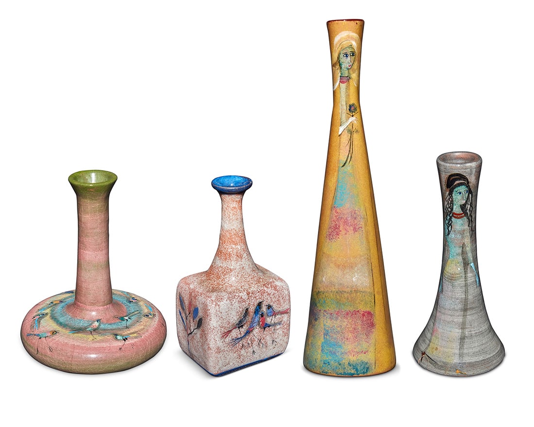 Polia Pillin (1909-1992), Four glazed ceramic vases, mid-20th century (1 of 13)