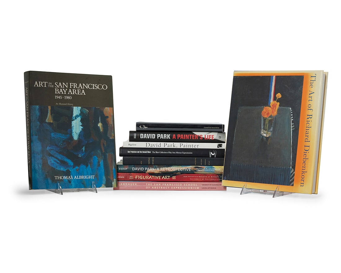 A group of twelve books on Bay Area Figurative painters: A group of twelve books on Bay Area Figurative painters 1985-2019 Hardcover and softcover books Twelve works: "David Park: A Painter's Life," 2012 "The San Francisco School of Abstract