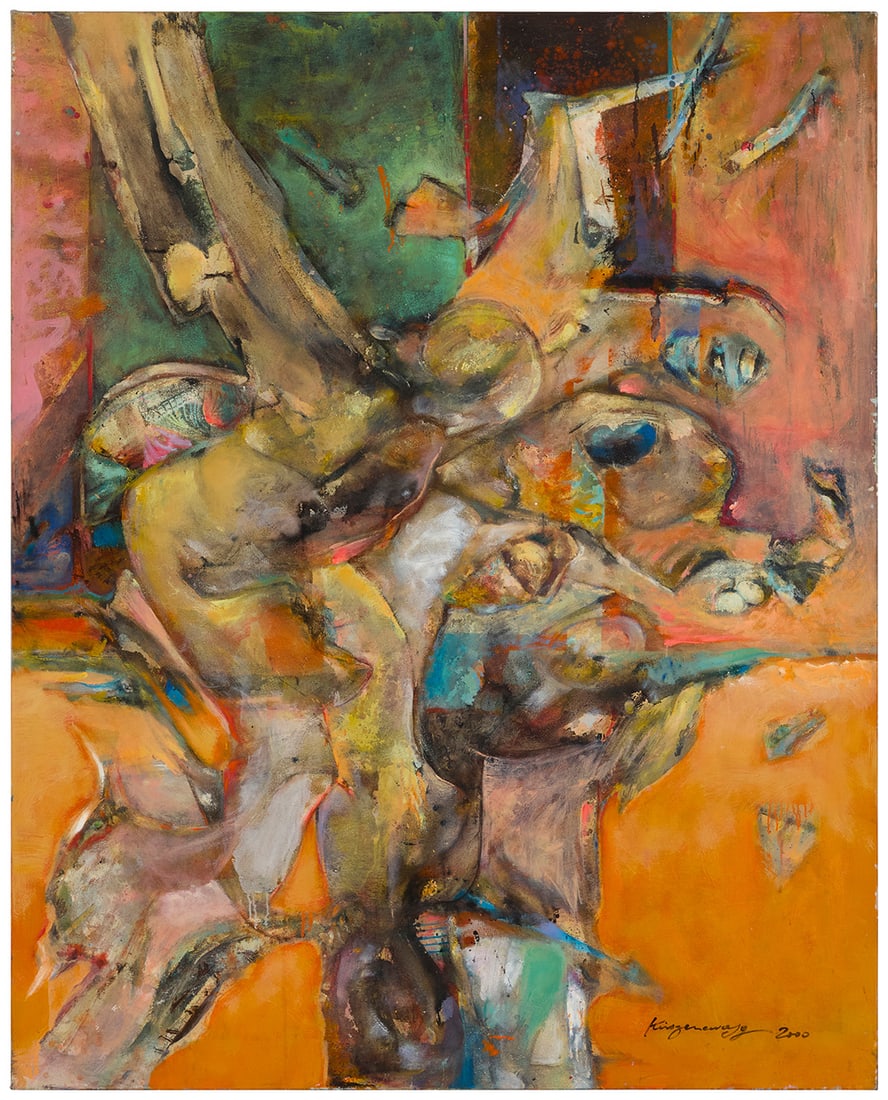 Sam "Kirson" Kirszencwajg (1936-2008), Neo-expressionist figural abstract, 2000 (1 of 4)