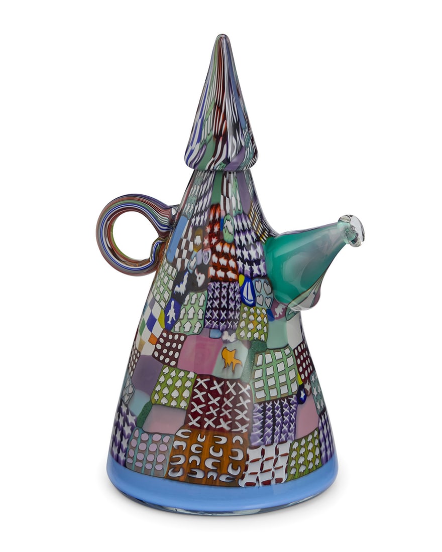 Richard Marquis (1945-2002), A 'Crazy Quilt' murrine glass teapot, 1986 (1 of 7)