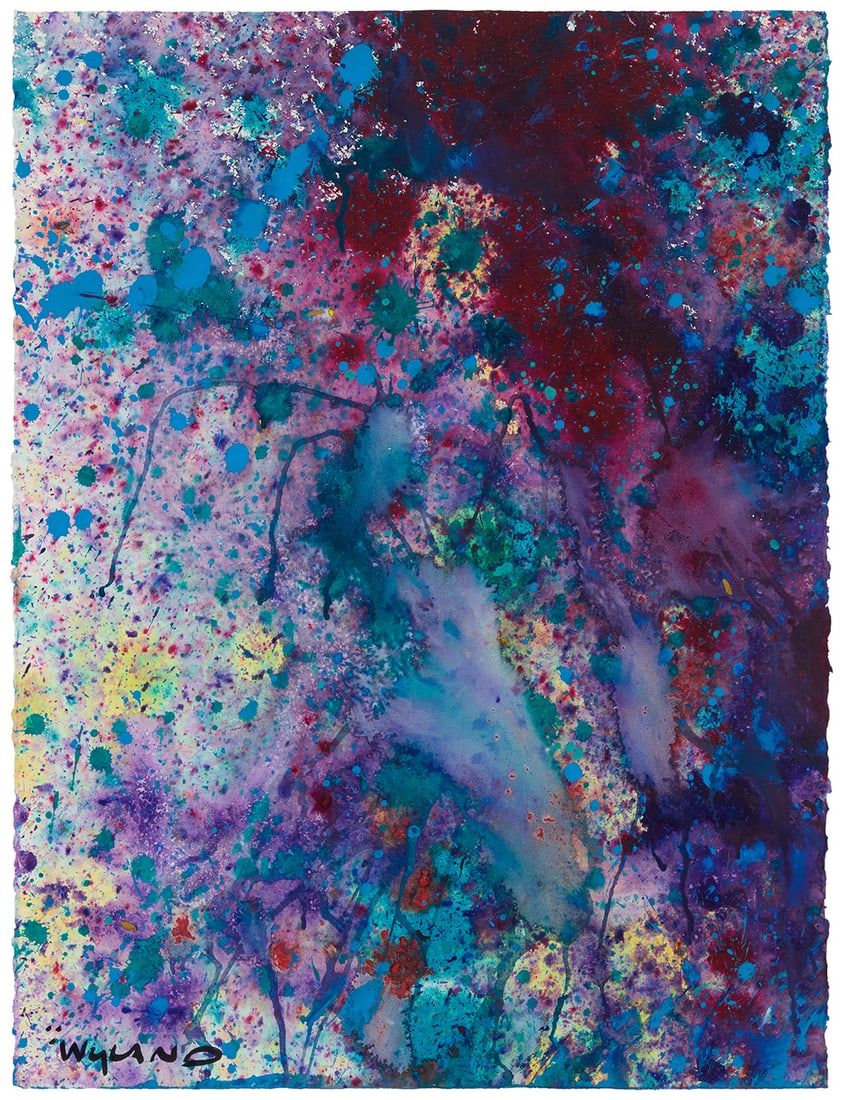 Robert Wyland (b. 1956), "Abstract Drip": Robert Wyland (b. 1956) "Abstract Drip" Watercolor on wove paper Signed lower left: Wyland; titled by repute Sheet: 30" H x 22.5" W Provenance: Gol Art Gallery and Publishing, Las Vegas, NV Other