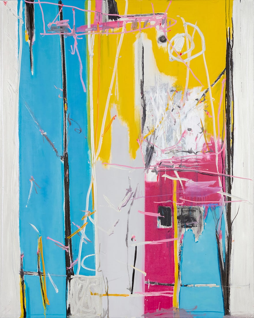 Gustavo Ramos Rivera (b. 1940), Untitled, 2019: Gustavo Ramos Rivera (b. 1940) Untitled, 2019 Oil on canvas Signed and dated verso: G. Rivera. 2019 60" H x 48" W Provenance: Triton Museum of Art, Santa Clara, CA