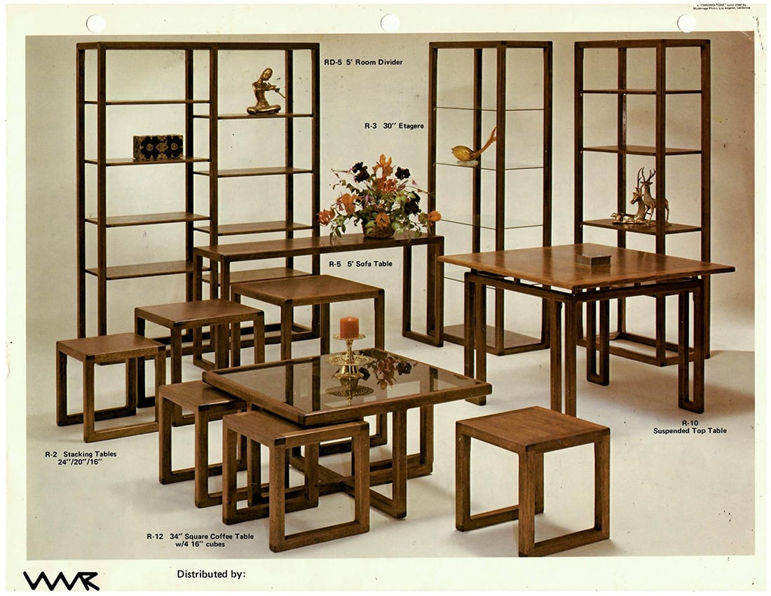 A William Richardson coffee table and two nesting tables - 14