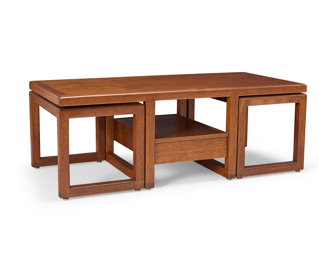 A William Richardson coffee table and two nesting tables - 4