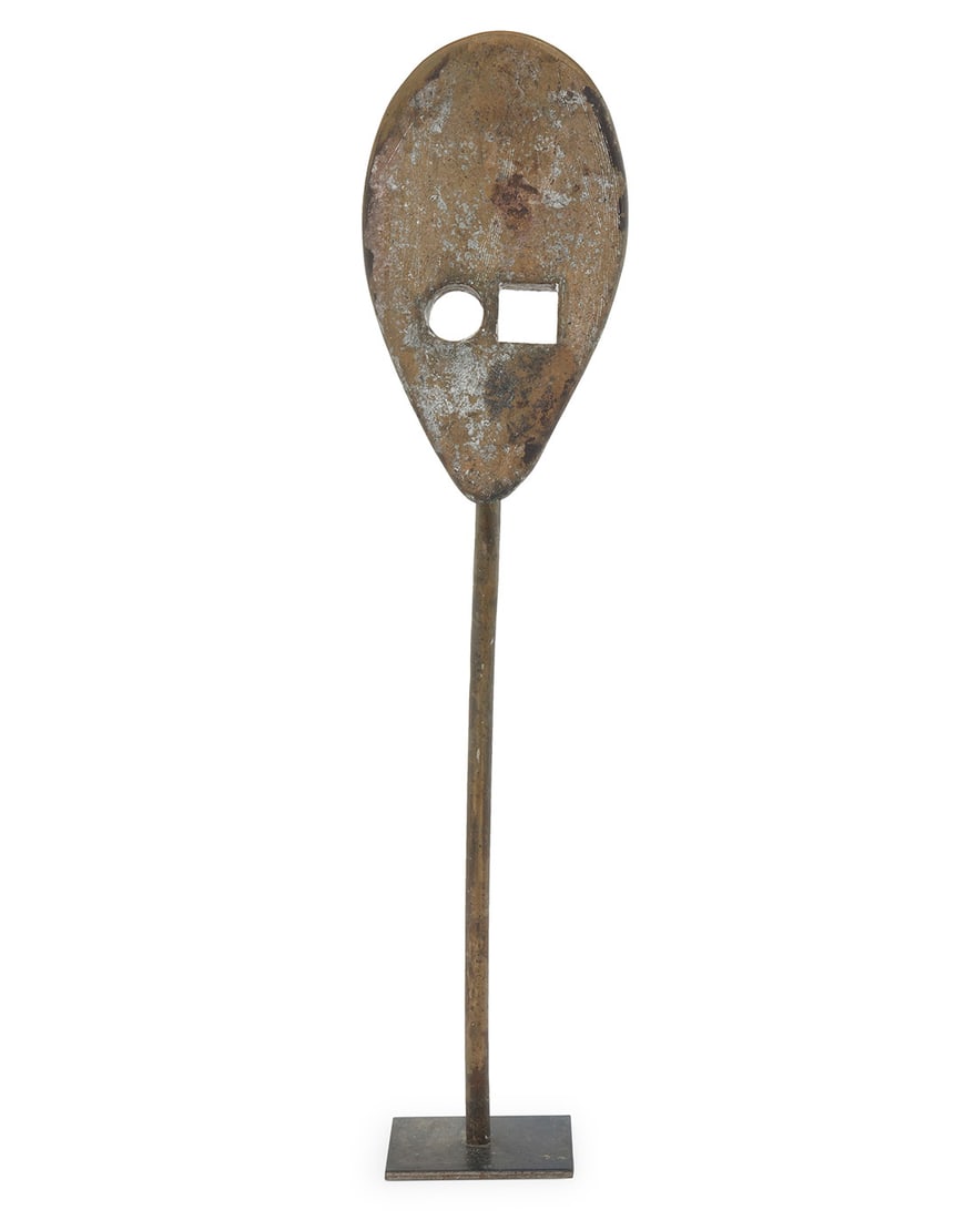 Anthony James (b. 1974), Mask: Anthony James (b. 1974) Mask Bronze Unmarked Overall: 24" H x 5.625" W x 4.125" D Provenance: The artist Private collection, Los Angeles, CA