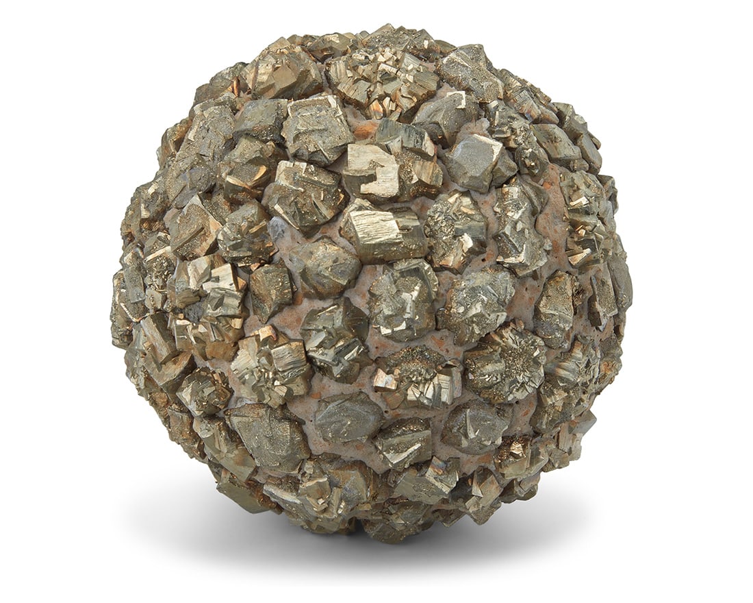 Five pyrite specimen spheres - 3