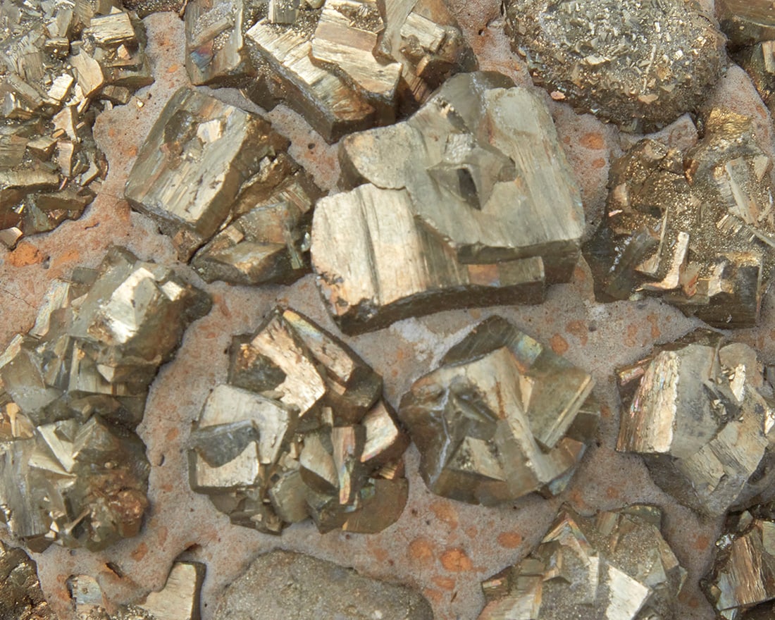 Five pyrite specimen spheres - 4