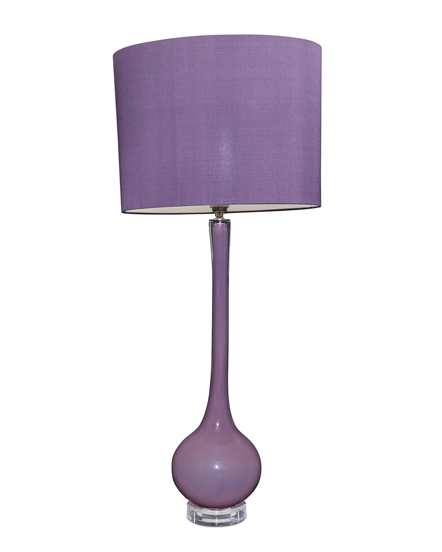 A Porta Romana blown glass 'Gourd' table lamp: A Porta Romana blown glass 'Gourd' table lamp Circa 2010 Marked in the light socket casting: PR; with label applied to shade: PORTA ROMANA The single-light lamp with acrylic base and fabric shade,